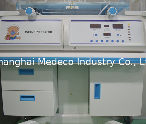 보조 레일과 인간 아기들을 위한 이중 도어 인큐베이터