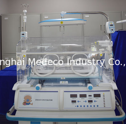 보조 레일과 인간 아기들을 위한 이중 도어 인큐베이터