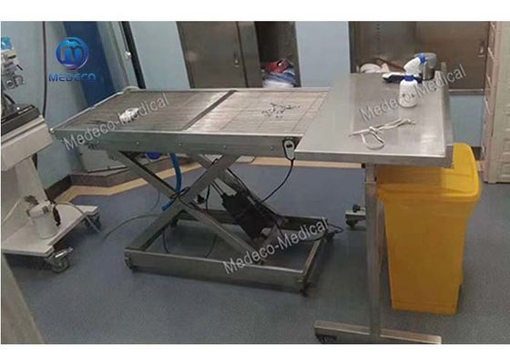 스테인레스 강 단일은 PET을 위한 수의 외과수술상의 테이블을 기울여 편들었습니다